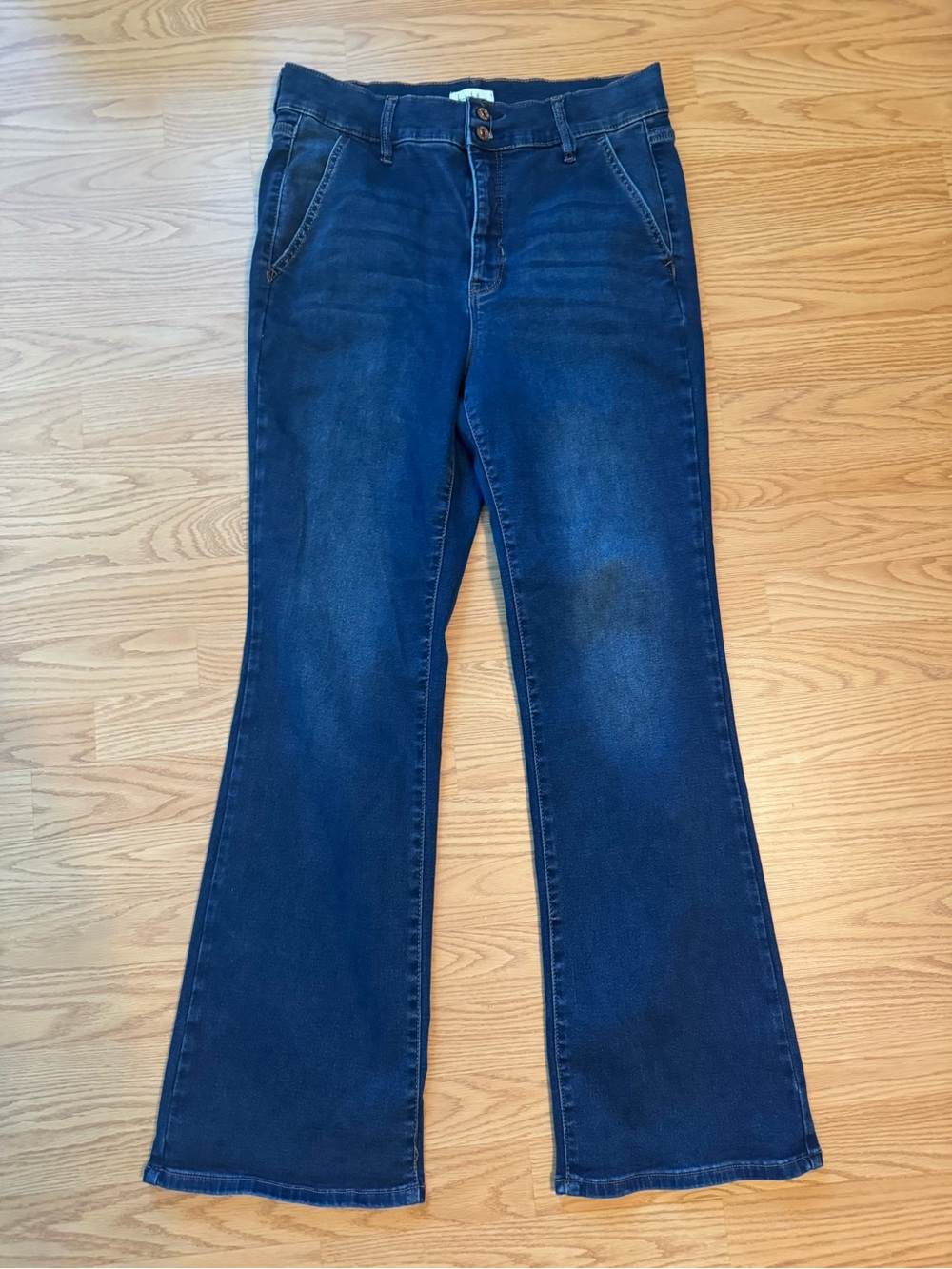 Nicole Miller Women’s High Rise Bootcut Jeans Dark Blue - 14